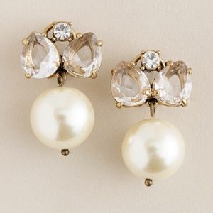 J. Crew Pearl & Crystal Jewel Earrings
